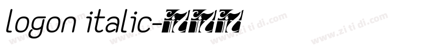 logon italic字体转换